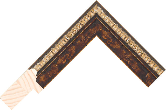 385405 - Mid Brown/Champagne - 30mm wide picture frame chevron