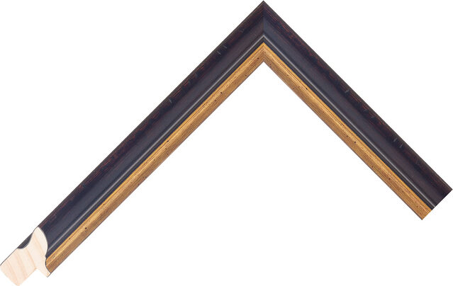 386232001 - Mahogany/Gold - 20mm wide picture frame chevron