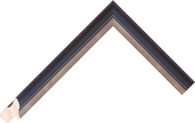 386232002 - Mahogany/Silver - 20mm wide picture frame chevron