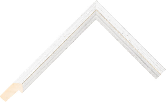 386700522 - White - 19mm wide picture frame chevron