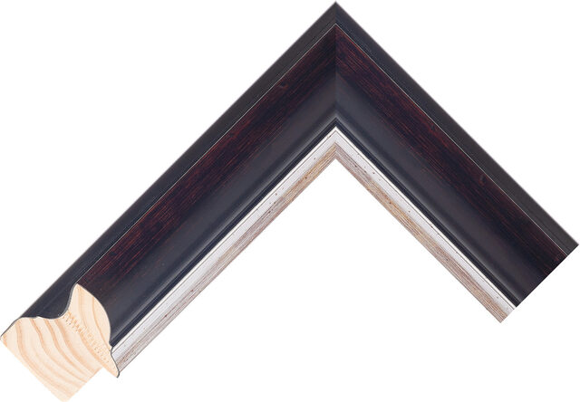 387403002 - Mahogany/Silver - 40mm wide picture frame chevron