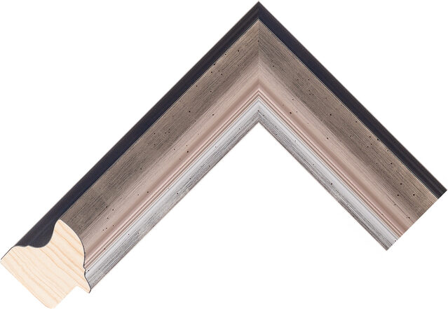 387403004 - Silver - 40mm wide picture frame chevron