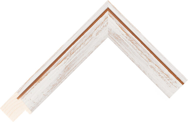 392421362 - White - 29mm wide picture frame chevron