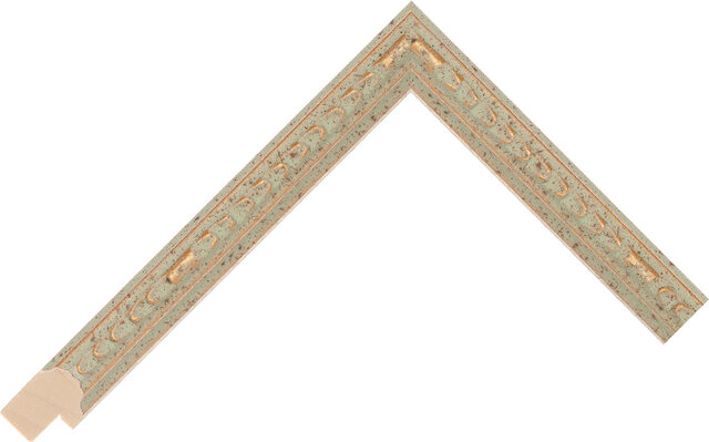393620530 - Green/Gold - 19mm wide picture frame chevron