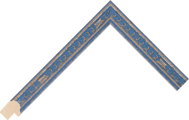 393620550 - Dark Blue/Gold - 19mm wide picture frame chevron