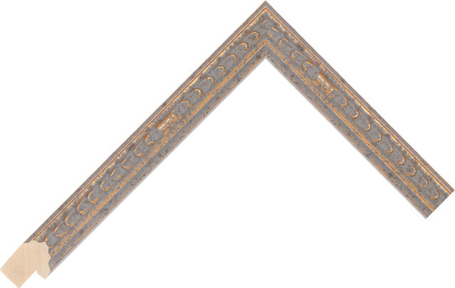 393620570 - Grey/Gold - 19mm wide picture frame chevron