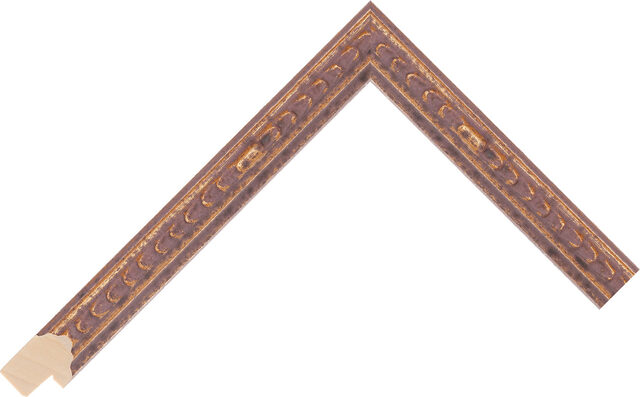 393620660 - Purple/Gold - 19mm wide picture frame chevron