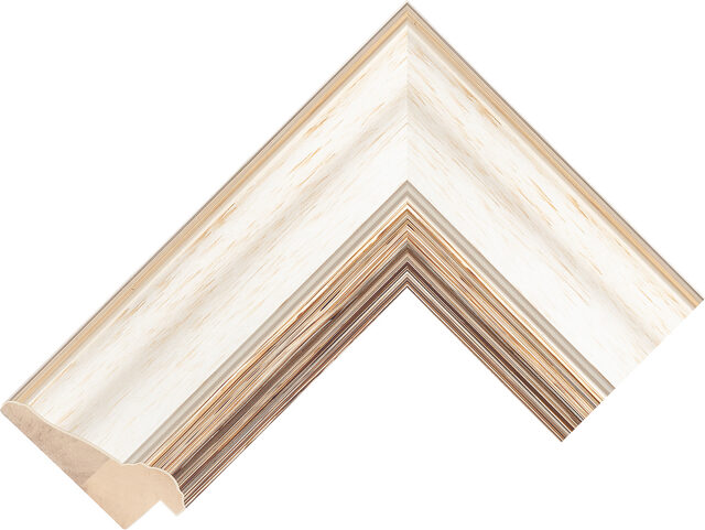 410145000 - Silver - 63mm wide picture frame chevron