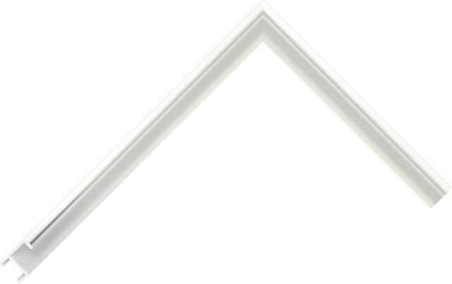 Corner sample of Silver Polished Flat Aluminium Frame Moulding
