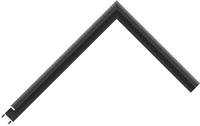 Corner sample of Black Flat Aluminium Frame Moulding