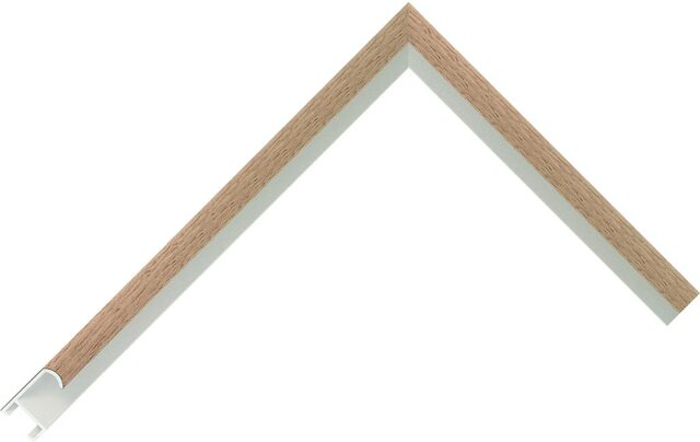 Corner sample of Walnut Cushion Aluminium Frame Moulding