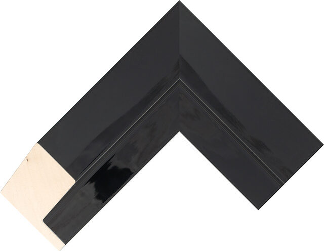 415220167 - Black - 76mm wide picture frame chevron