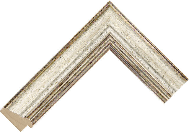 420348000 - Silver - 40mm wide picture frame chevron
