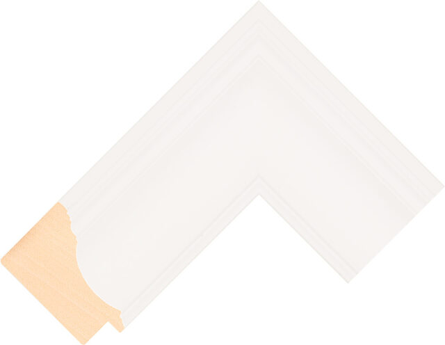 432127000 - White - 63mm wide picture frame chevron