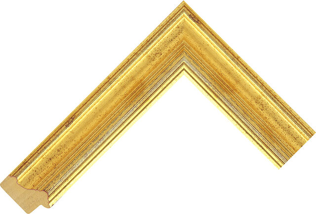 432201000 - Gold - 35mm wide picture frame chevron