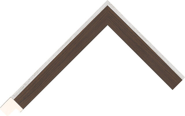 435020110 - Wenge/Silver - 20mm wide picture frame chevron
