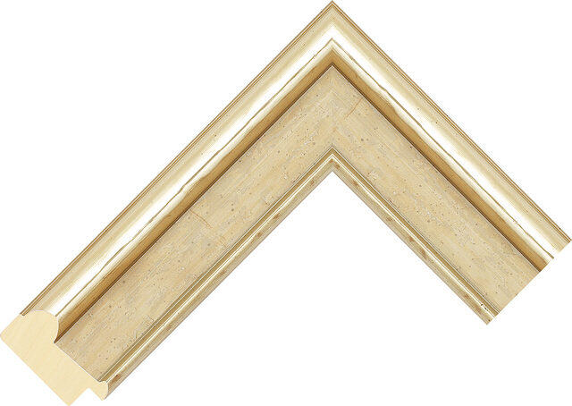 435305 - Ivory/Silver - 45mm wide picture frame chevron