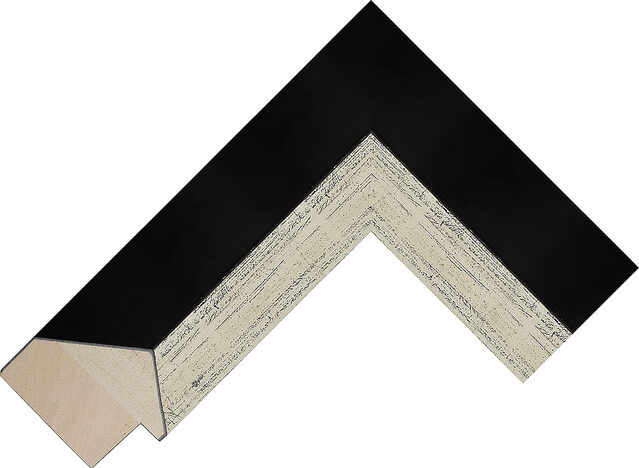 439084 - Black/Silver - 52mm wide picture frame chevron
