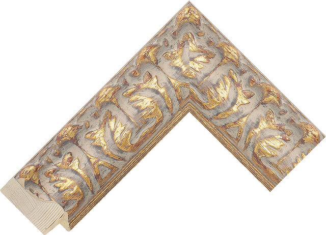 441075 - Gold/Beige - 52mm wide picture frame chevron