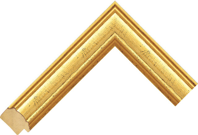 444244000 - Gold - 34mm wide picture frame chevron