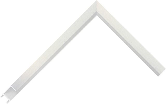 Corner sample of Silver Flat Aluminium Frame Moulding