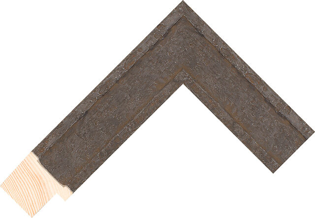 462620 - Aged Steel - 40mm wide picture frame chevron