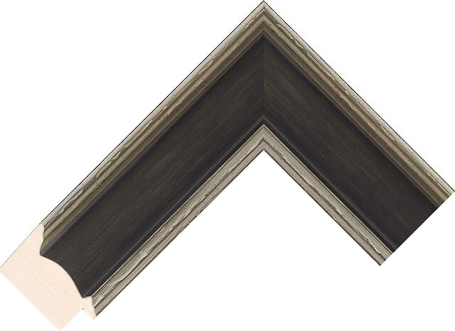 464504 - Black/Silver - 49mm wide picture frame chevron