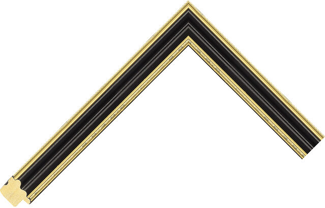 475167034 - Black/Gold - 22mm wide picture frame chevron