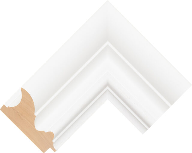 Corner sample of White Spoon Ayous Frame Moulding