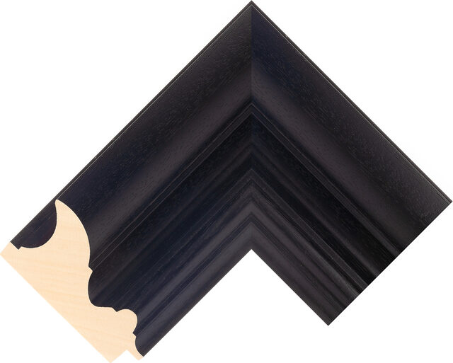 Corner sample of Black Spoon Ayous Frame Moulding