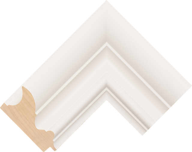 Corner sample of Cream Spoon Ayous Frame Moulding