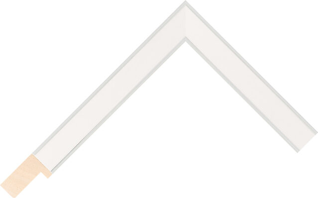 493127358 - White/Silver - 19mm wide picture frame chevron