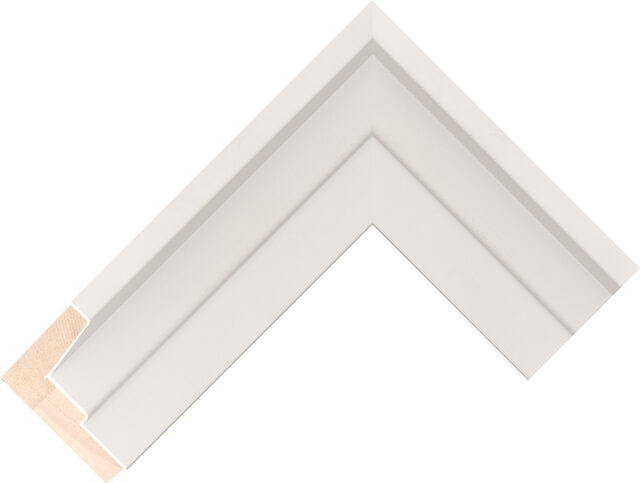 508127000 - White - 53mm wide picture frame chevron