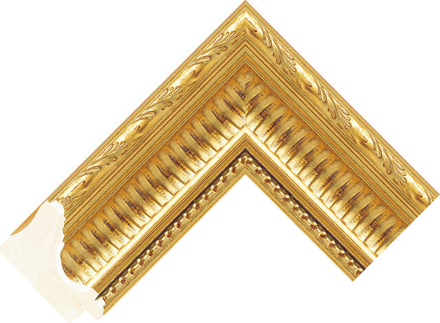 514100000 - Gold - 79mm wide picture frame chevron