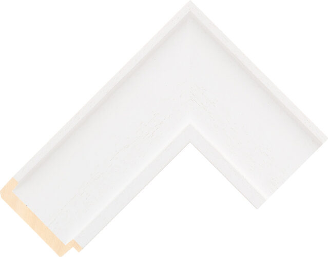 535000127 - White - 73mm wide picture frame chevron