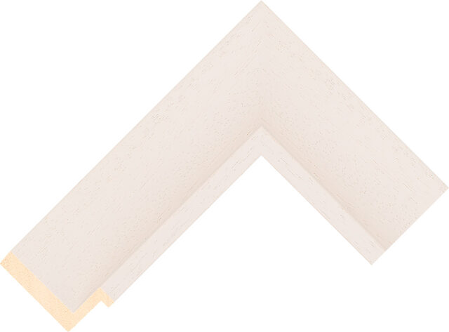 Corner sample of Ivory Slip Ayous Frame Moulding