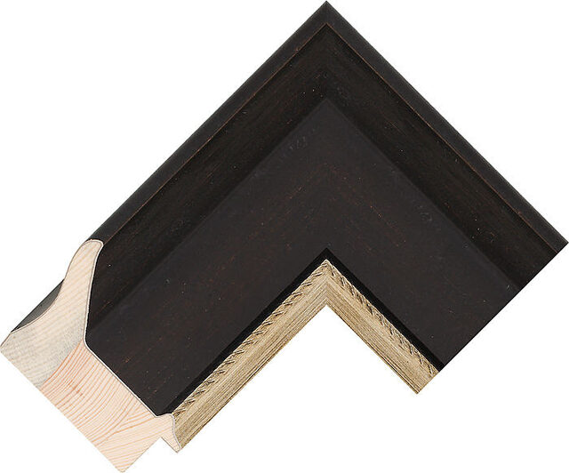 538120 - Black Umber/Silver - 77mm wide picture frame chevron