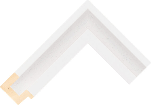544000127 - White - 45mm wide picture frame chevron