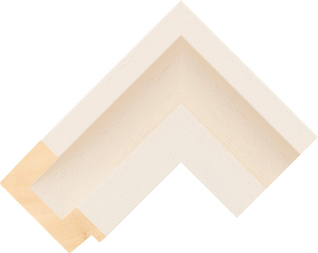 545000137 - Cream - 73mm wide picture frame chevron