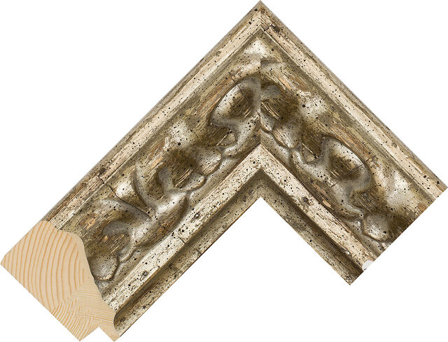 550541 - Silver - 62mm wide picture frame chevron