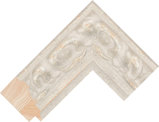 550543 - Silver/White - 62mm wide picture frame chevron