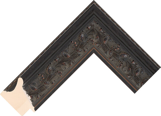 557593 - Ebony - 50mm wide picture frame chevron