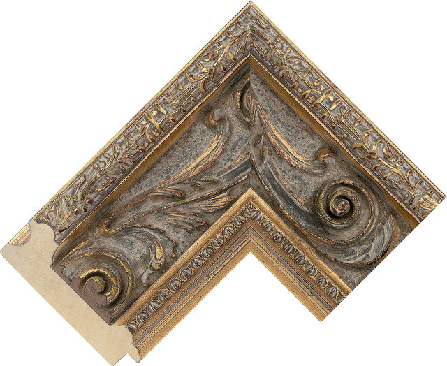 602247000 - Gold - 116mm wide picture frame chevron
