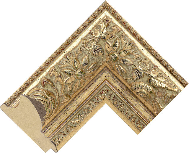 608247000 - Gold - 112mm wide picture frame chevron