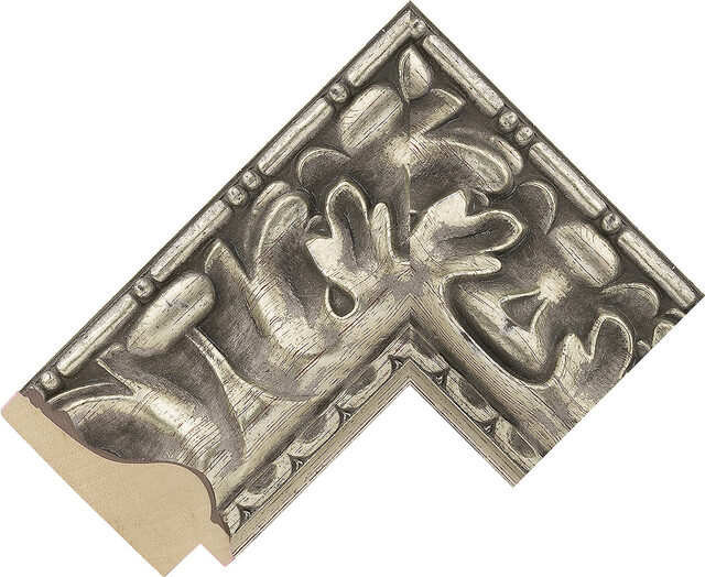 620348000 - Silver - 83mm wide picture frame chevron