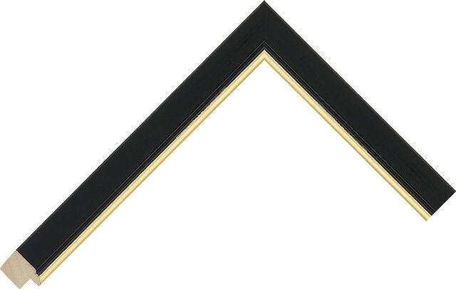 6248BG - Black - 18mm wide picture frame chevron