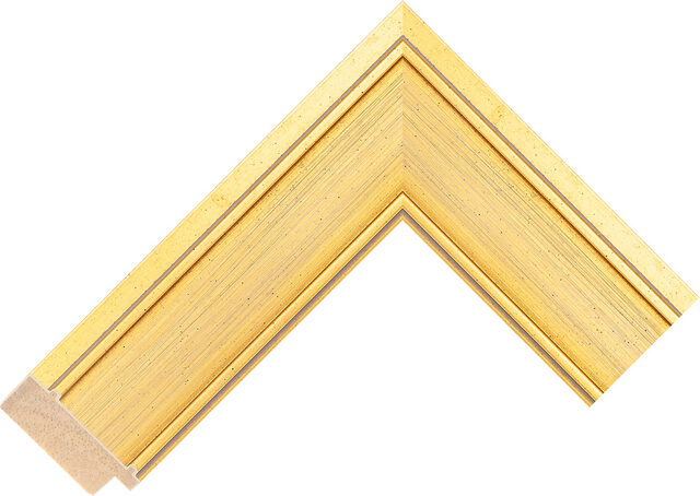 627157000 - GoldIivory - 51mm wide picture frame chevron