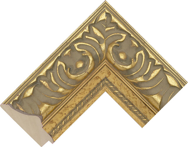 632247000 - Gold - 100mm wide picture frame chevron