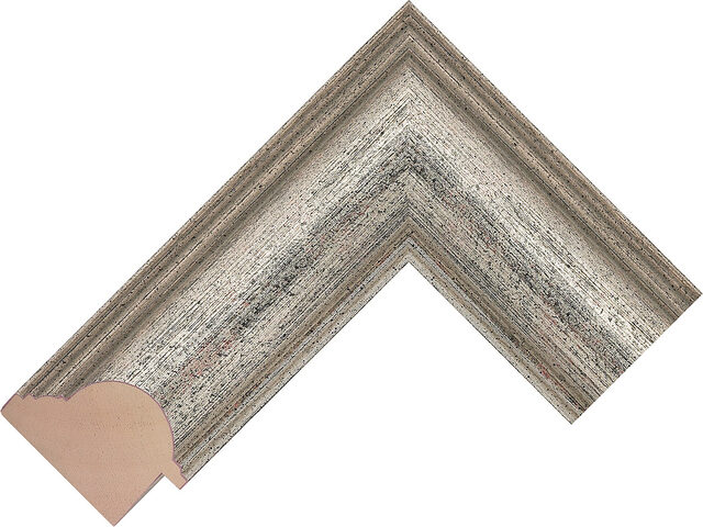 635548000 - Silver - 62mm wide picture frame chevron