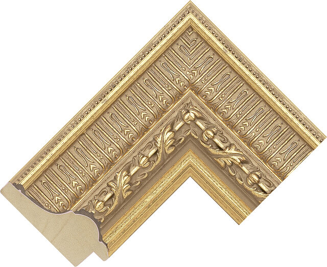 641246000 - Gold - 80mm wide picture frame chevron